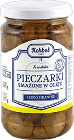 Pieczarki smażone w oleju, lekko pikantne